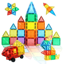 Charger l&#39;image dans la galerie, Condis Magnetic Building Tiles for Kids 60 pcs, Magnetic Blocks Set Construction STEM Magnets Toys for Children Boys and Girls Age 3 4 5 6 7 Year Old - Condistoys
